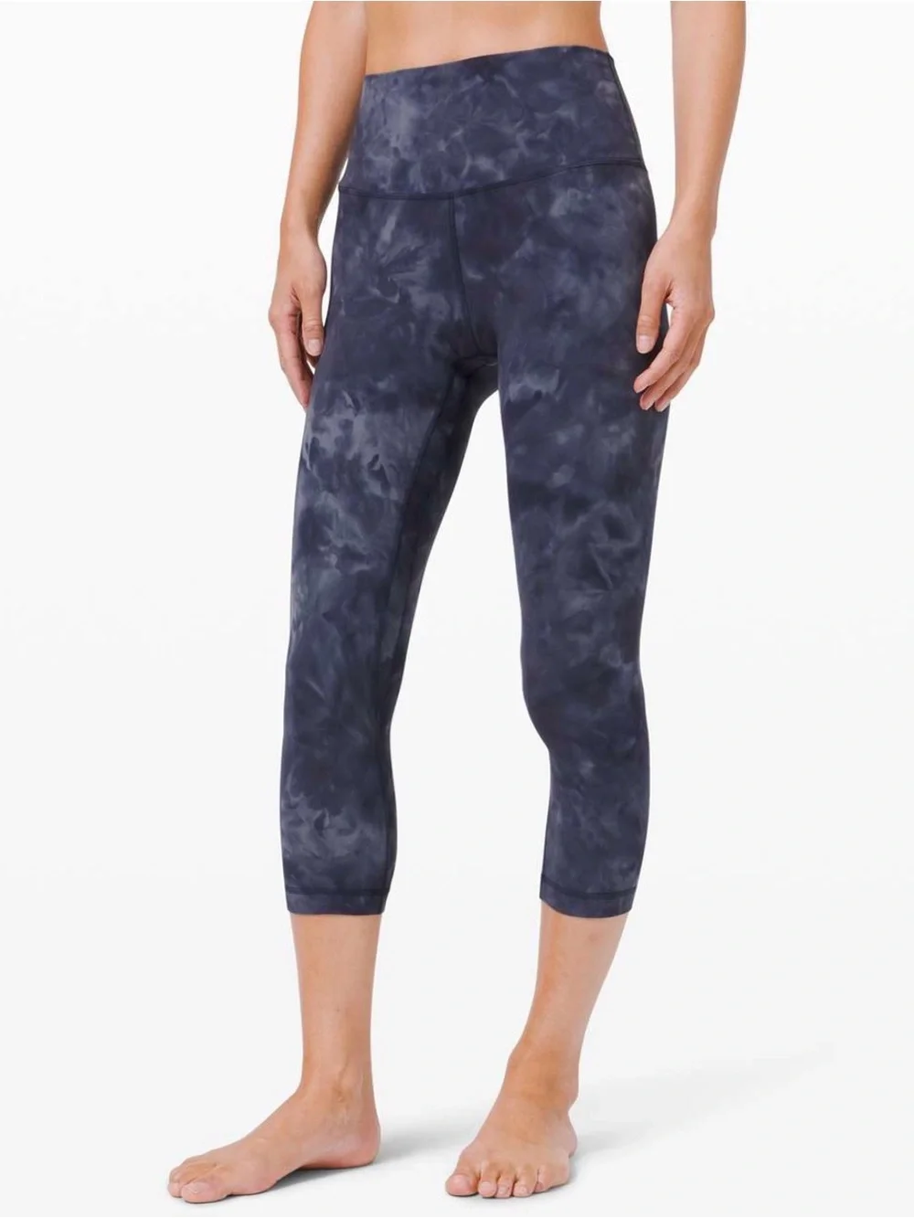 lululemon athletica Dark Charcoal Tie-Dye Capri Leggings